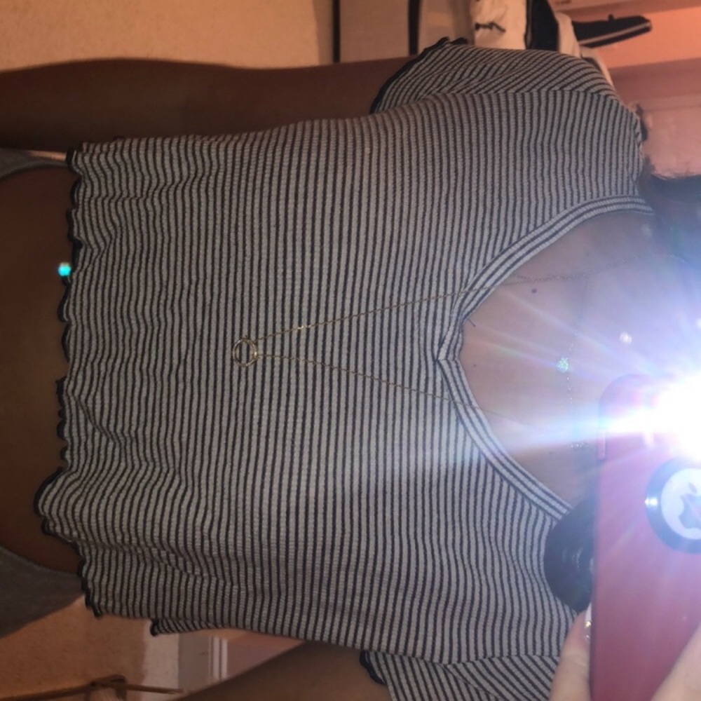 White and Black stripped shirt